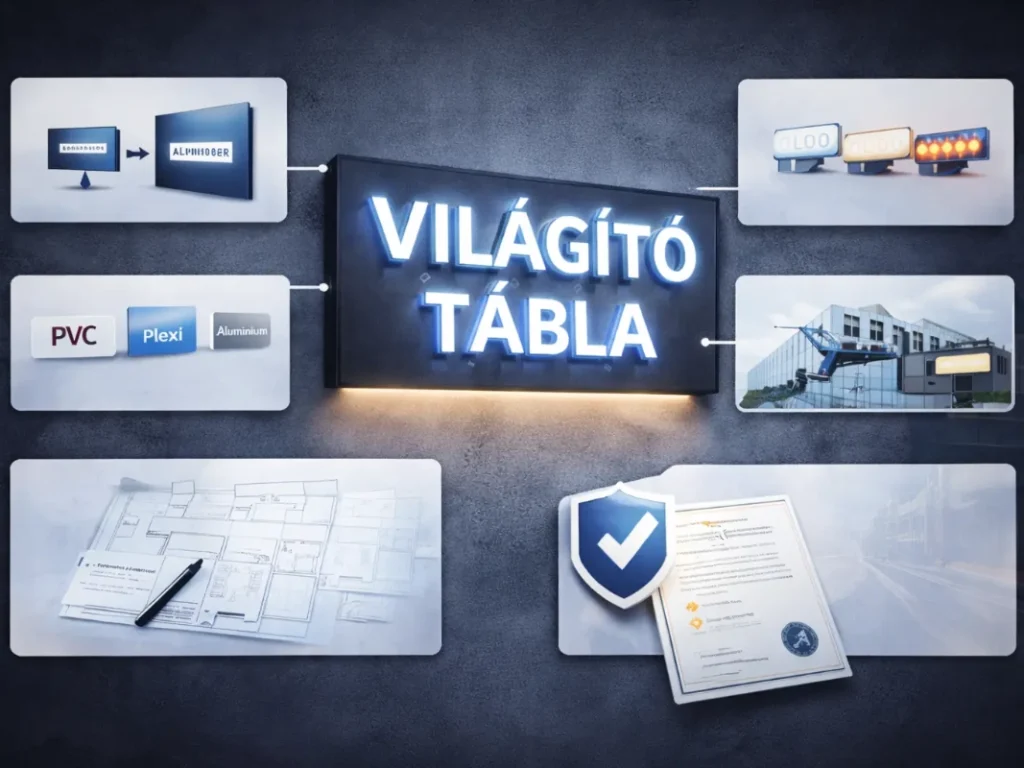 világító tábla ára
