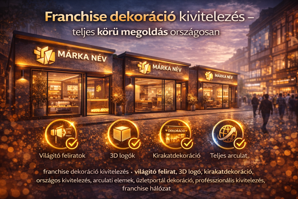 franchise dekoráció kivitelezés