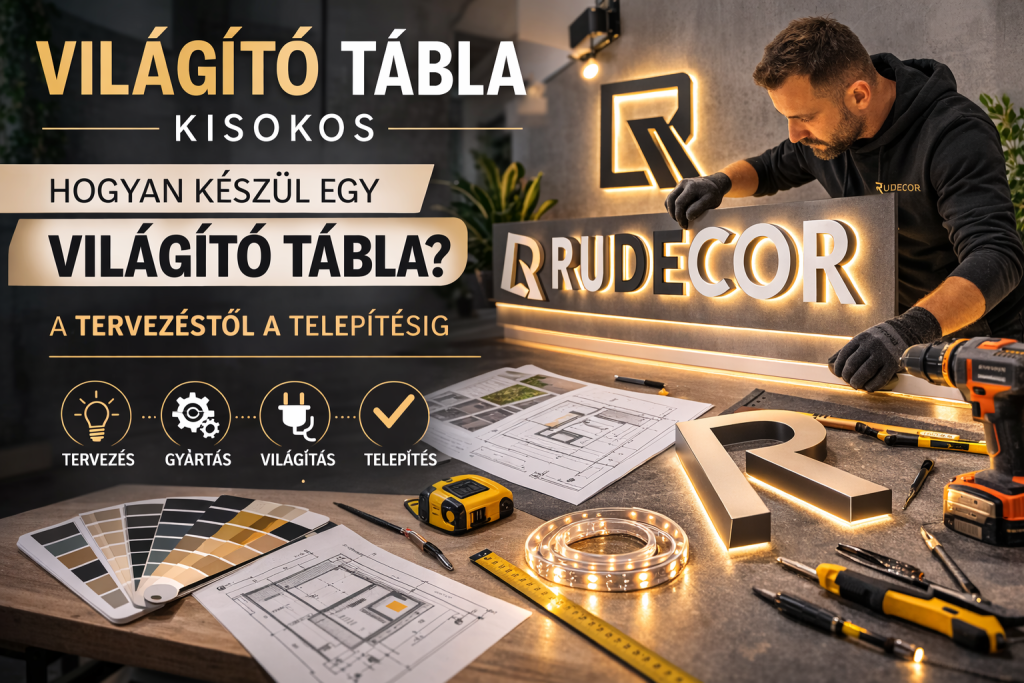 világító tábla készítés