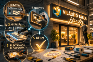 világító tábla készítés