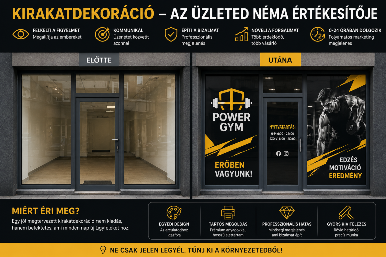 kirakatdekoráció